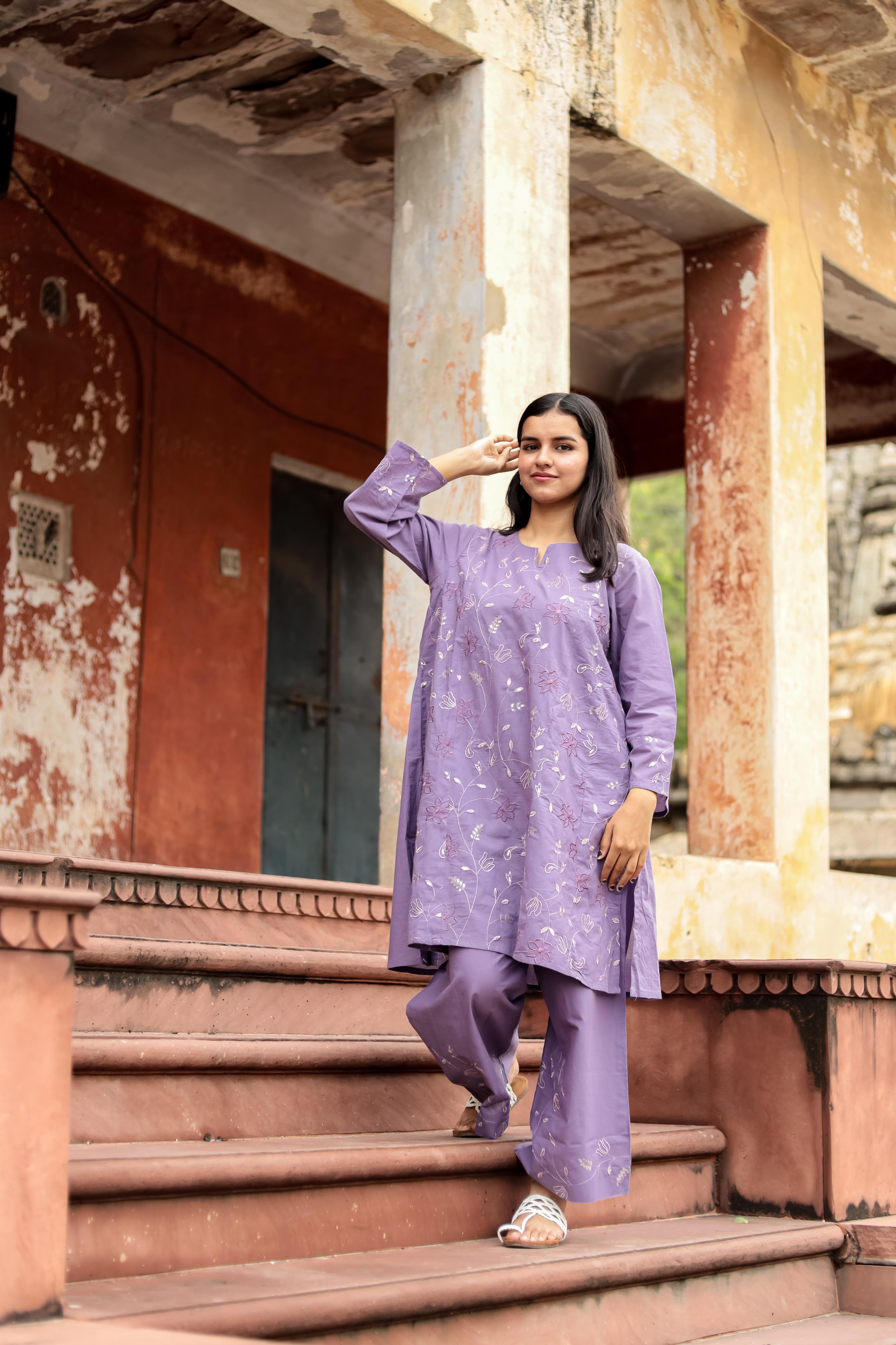 Purple kurta